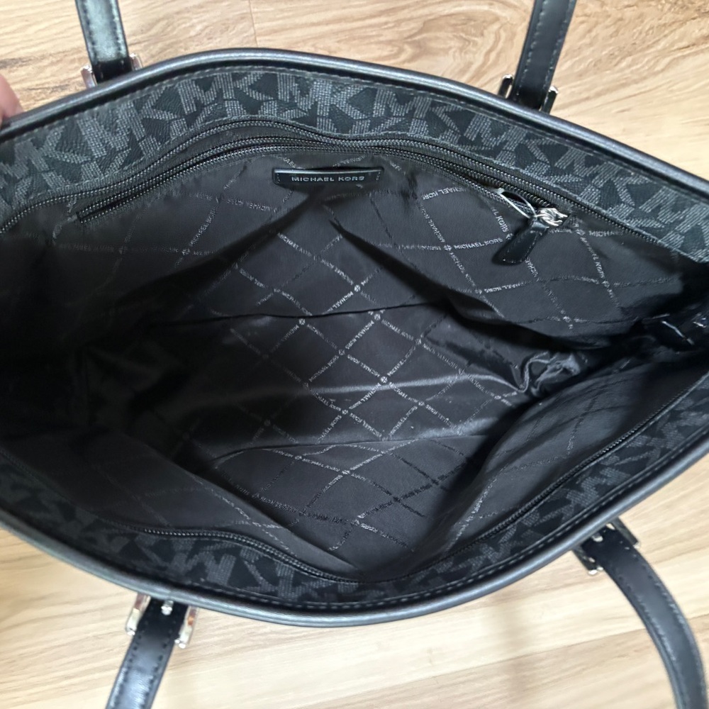 Michael Kors Black Monogram Tote - Picture 2 of 4